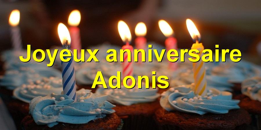 Joyeux anniversaire Adonis