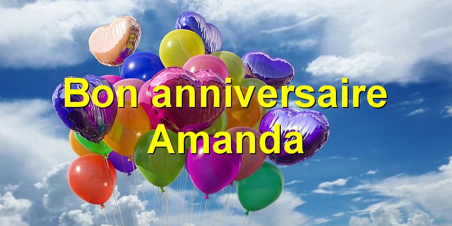 Bon anniversaire Amanda
