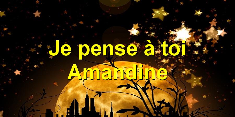 Je pense à toi Amandine