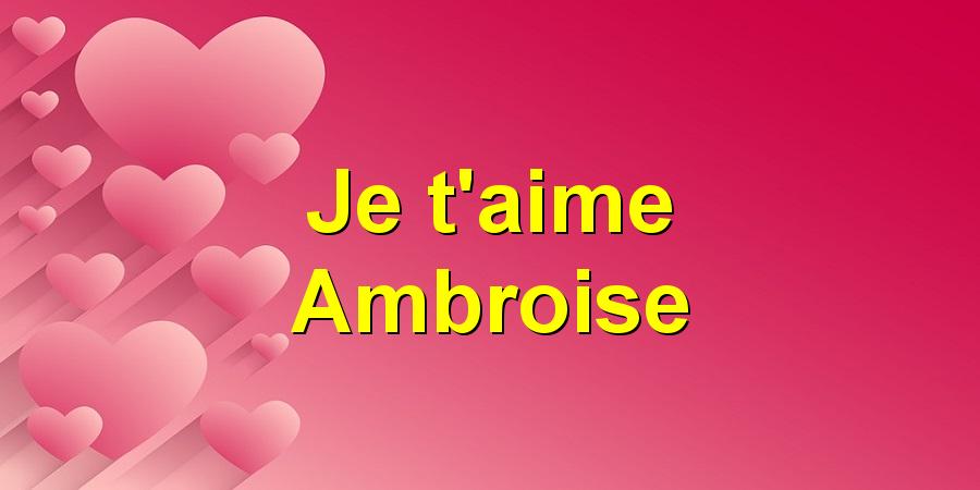 Je t'aime Ambroise
