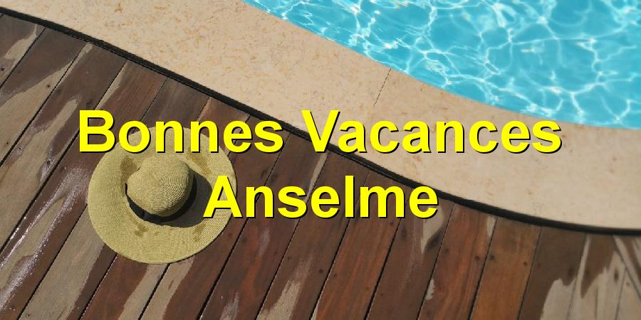 Bonnes Vacances Anselme