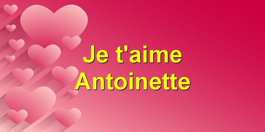 Je t'aime Antoinette
