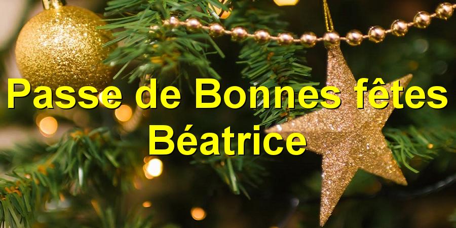 Passe de Bonnes fêtes Béatrice