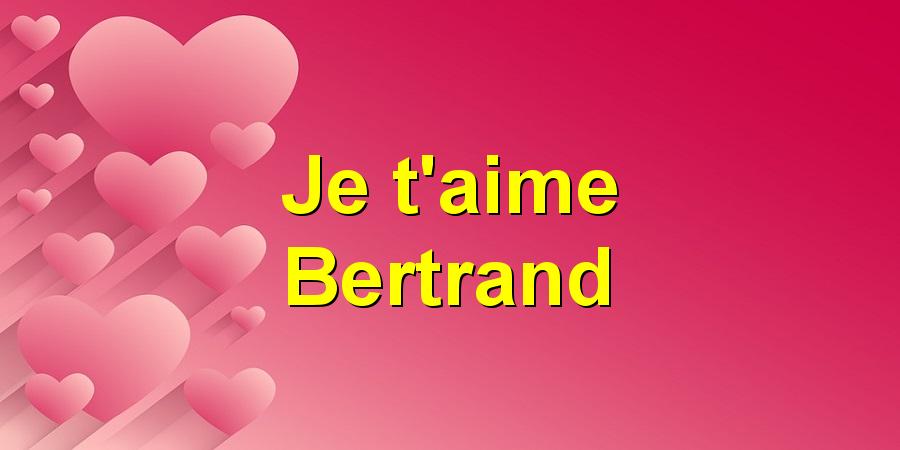 Je t'aime Bertrand