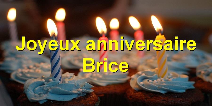 Joyeux anniversaire Brice