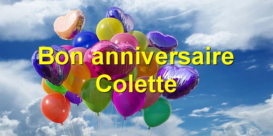 Bon anniversaire Colette