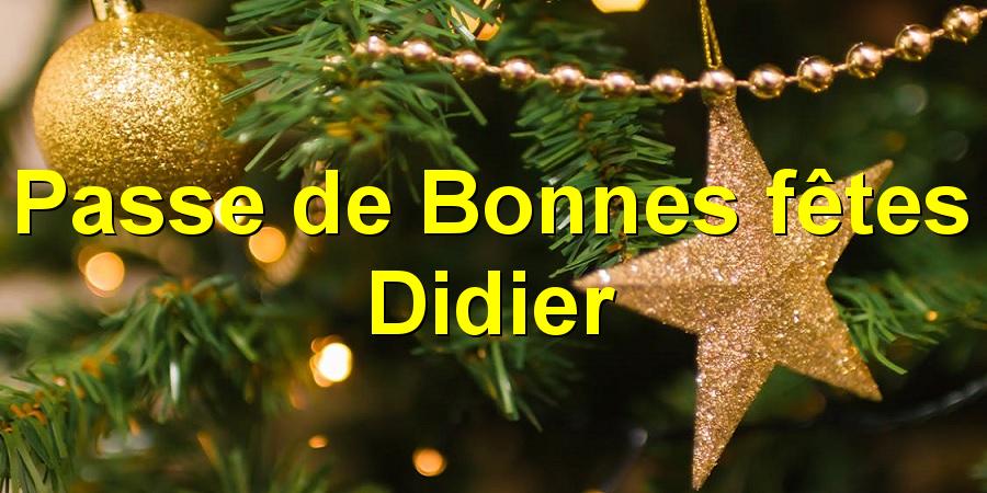 Passe de Bonnes fêtes Didier