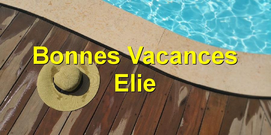 Bonnes Vacances Elie