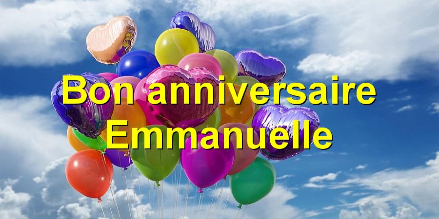 Bon anniversaire Emmanuelle