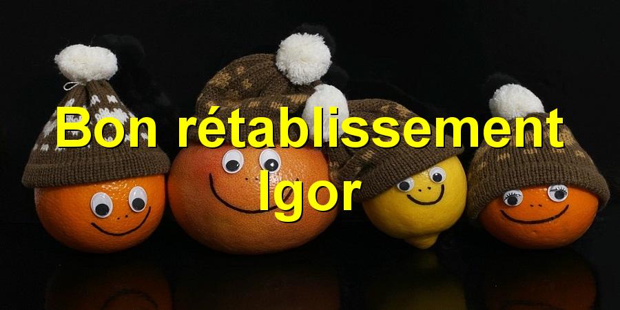 Bon rétablissement Igor