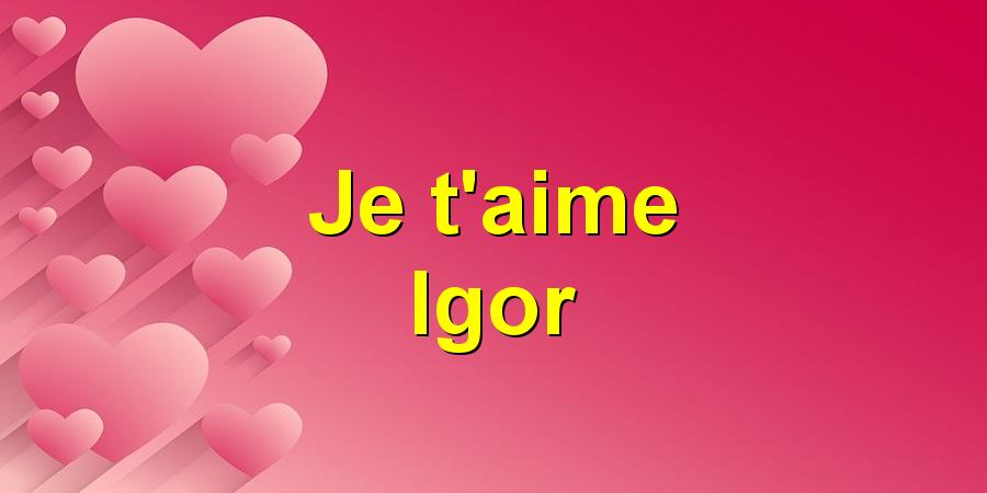 Je t'aime Igor