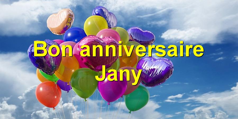 Bon anniversaire Jany