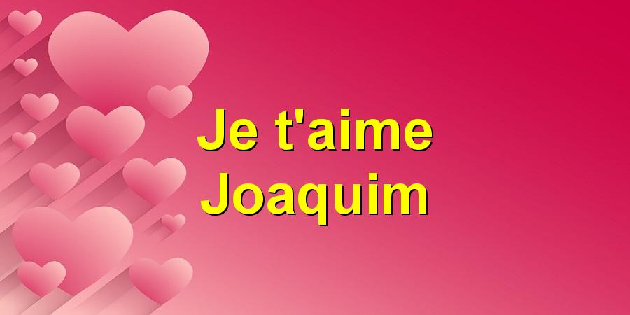 Je t'aime Joaquim