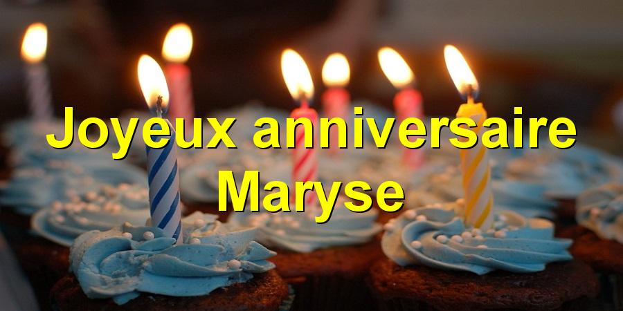 Joyeux Anniversaire Maryse