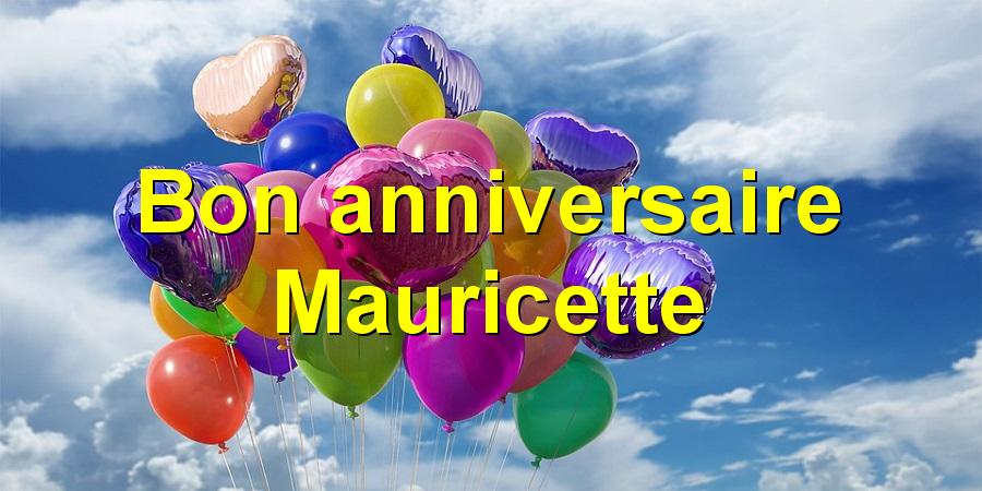 Bon anniversaire Mauricette