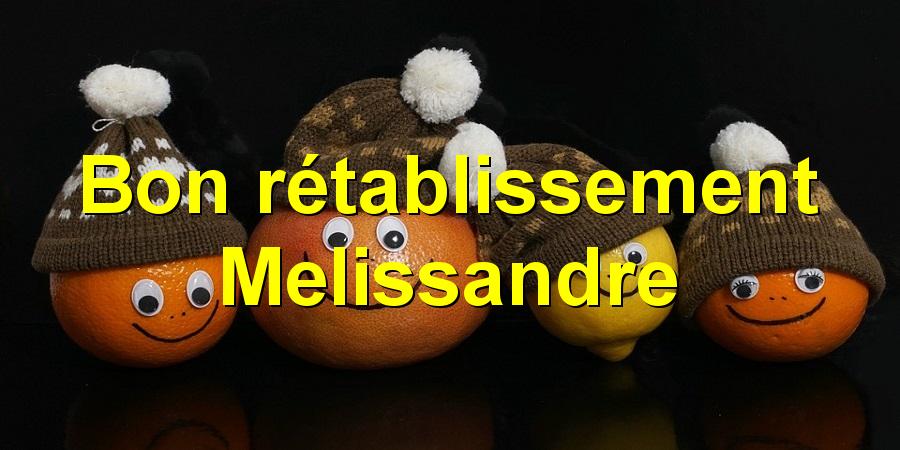 Bon rétablissement Melissandre