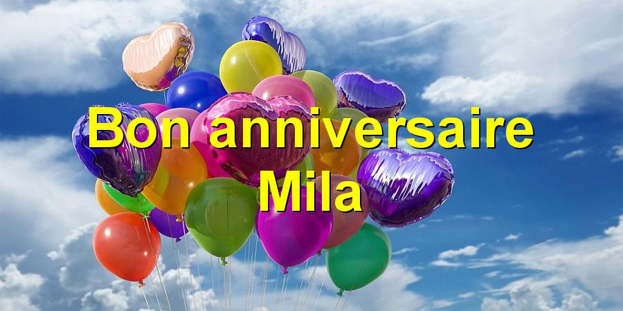 Bon anniversaire Mila