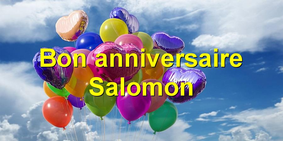 Bon anniversaire Salomon