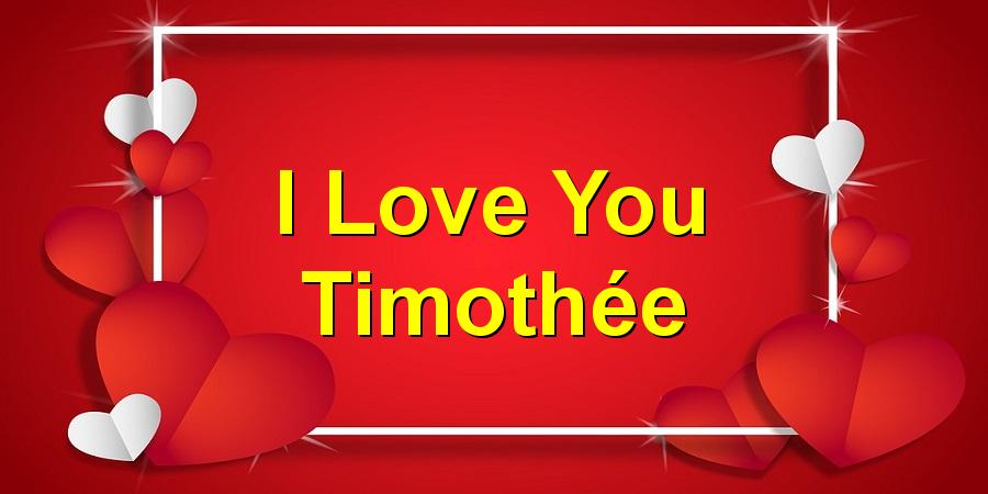 I Love You Timothée